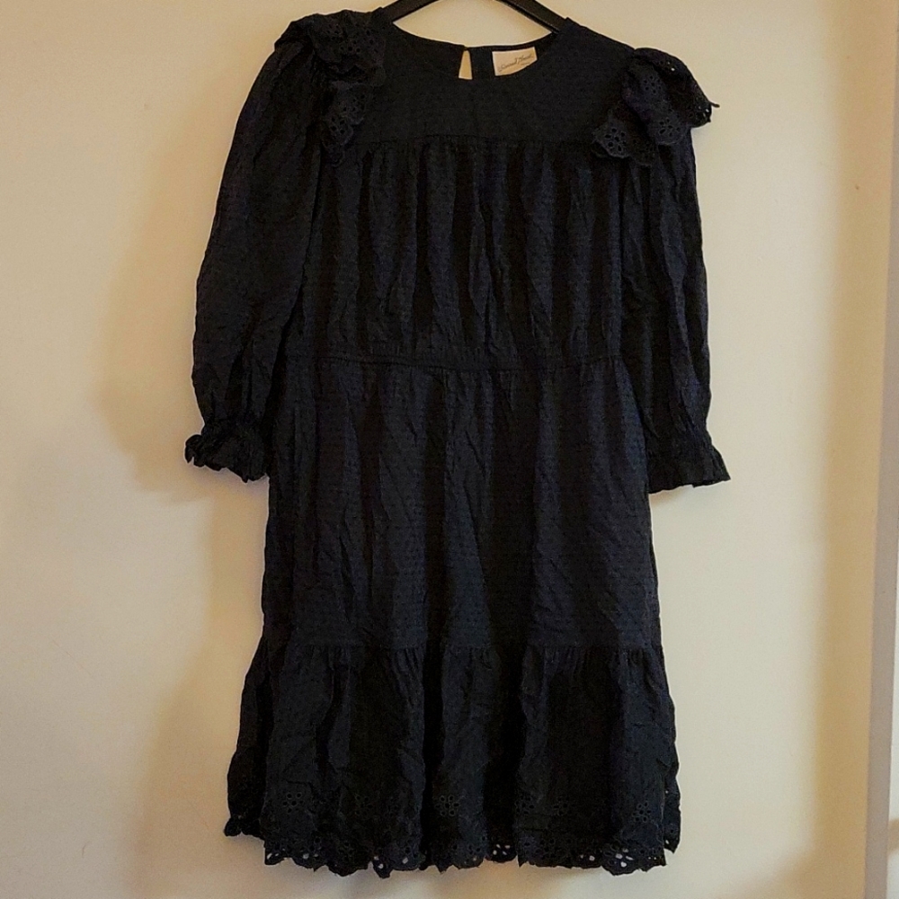 Medium length, long sleeve dress